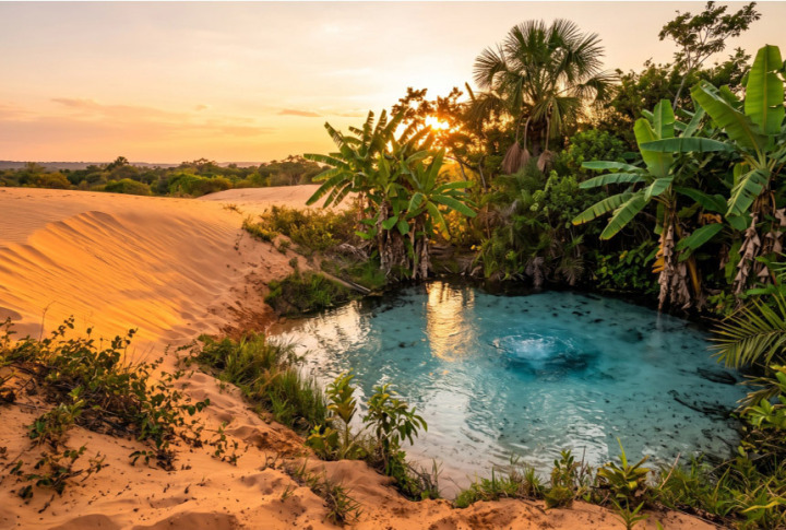 Fotografia de uma paisagem tropical brasileira
